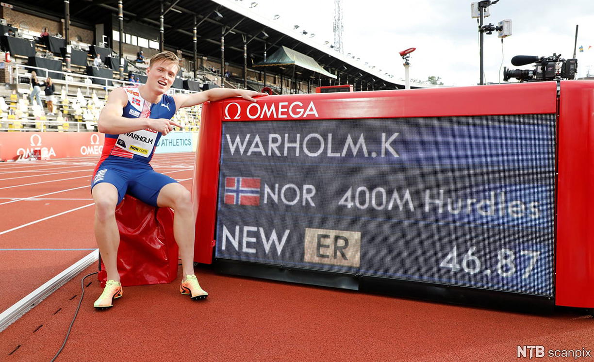 Karsten Warholm forbedret egen europarekord på 400 meter hekk